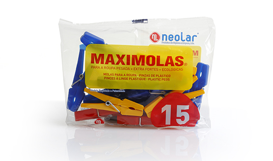 Molas Plástico p/Roupa 75Mm 15Un MAXIMOLAS - SF0169470_01463